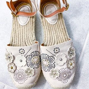 Coach Floral Appliqué Espadrille Flats